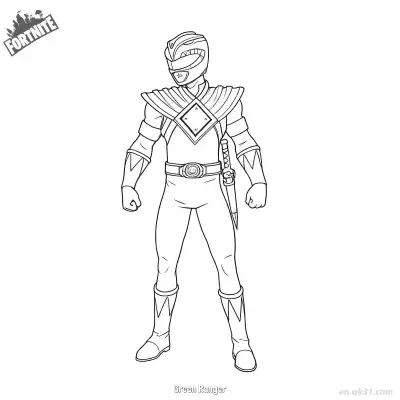 Free printable Green Ranger 02 Coloring Page - Free PDF Printable Fortnite Coloring Sheets coloring page